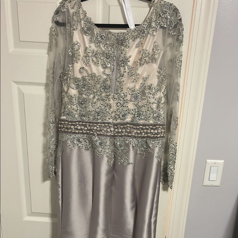 Stunning silver mermaid gown